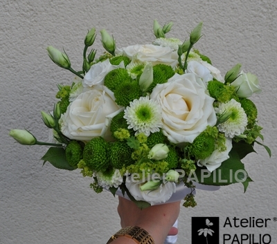 Zelená svatební kytice.